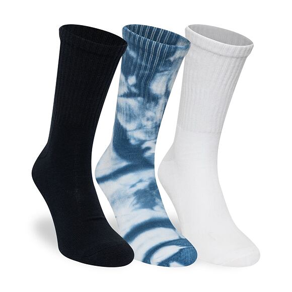Socken New Era - Tie dye Crew Socks 3pk - White / Navy