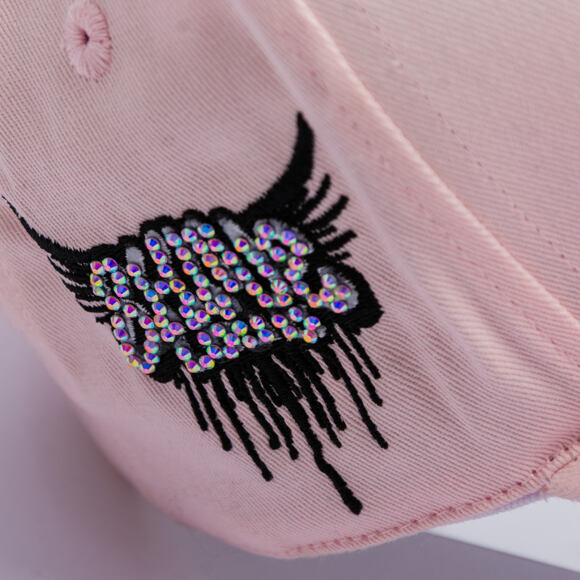 Kappe Reflection Luxury Shine Loud Snapback - Baby Pink / Weiß