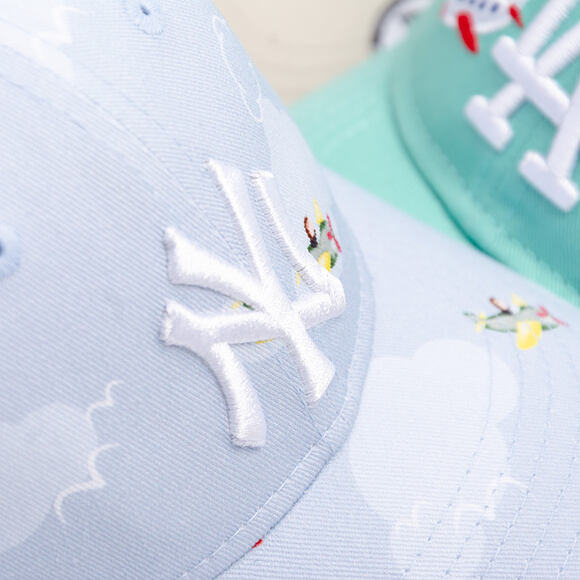 Kinder Kappe New Era - MLB Plane All Over 9FORTY - NY Yankees - Sky Blue