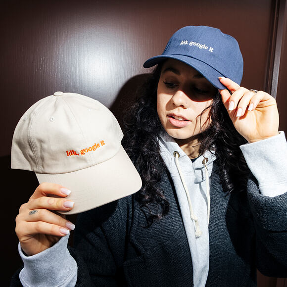 Kappe 8by8 - Dadcap - "idk, google it" - Navy/White