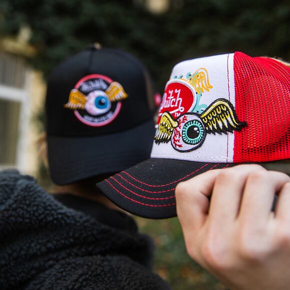 Kappe Von Dutch - Flying Eyeball Keep An Eye Out Trucker - Black
