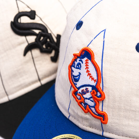 Kappe New Era - MLB Retro Linen Pinstripe 59FIFTY Retro Crown - NY Mets - Team Color