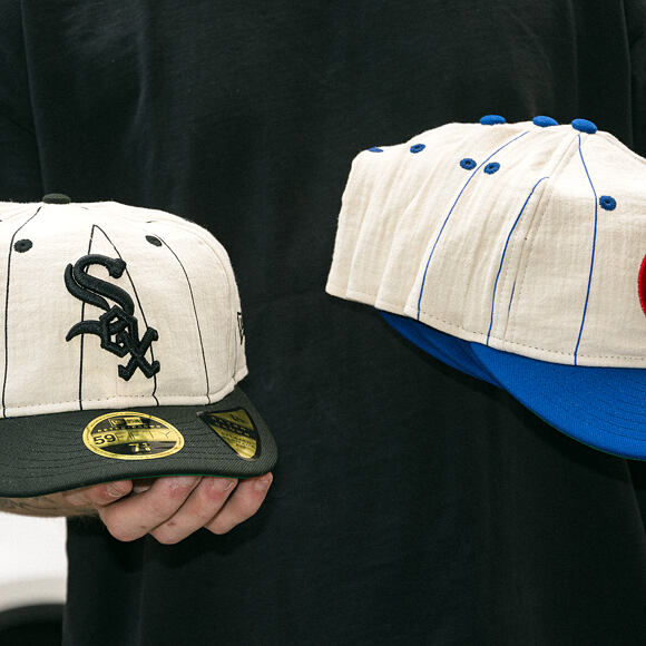 Kappe New Era - MLB Retro Linen Pinstripe 59FIFTY Retro Crown - Chicago White Sox - Team Color