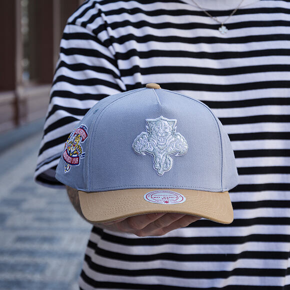 Kappe Mitchell & Ness  - NHL Frosted Peak - Pro Pinch Snapback - Florida Panthers - Blue/Green