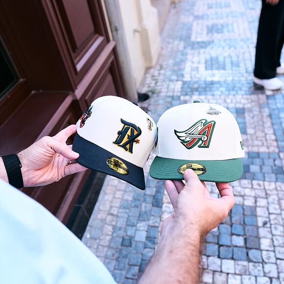 Kappe New Era - MLB Cooperstown Pin 59FIFTY - Anaheim Angels - Cilantro Green / Cream