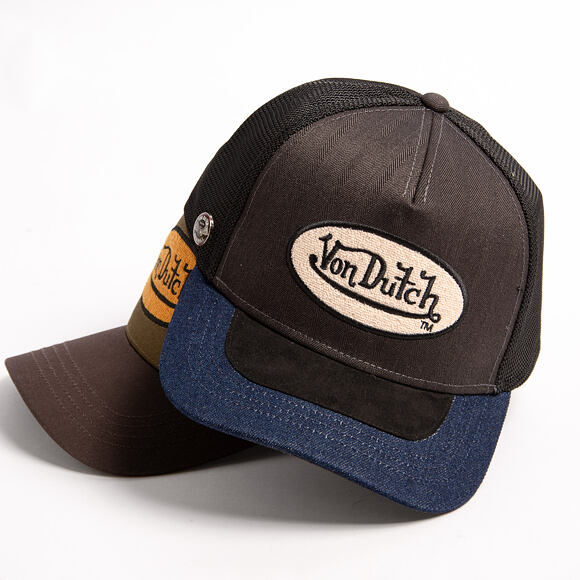 Kappe Von Dutch - Trucker - Denim Visor Patch Premium - Black / Navy