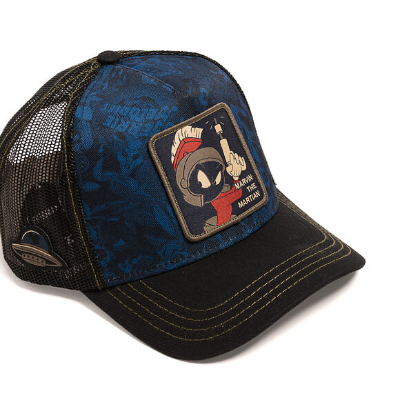 Kappe Capslab - Looney Tunes Trucker - Marvin the Martian Print - Navy / Black