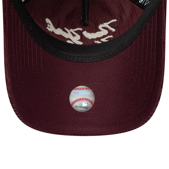 Kappe New Era - MLB Cord Script 9TWENTY A-Frame - NY Yankees - Maroon