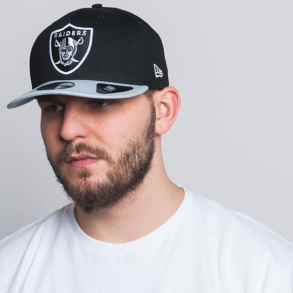 Kappe New Era Cotton Block 3 Oakland Raiders Schwarz/Grau Snapback