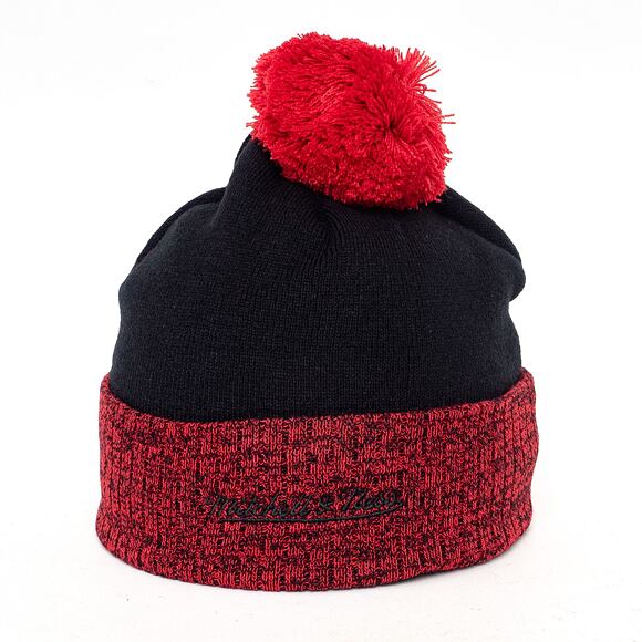 Mütze Mitchell & Ness Chicago Bulls Two Tone Pom Beanie HWC Black