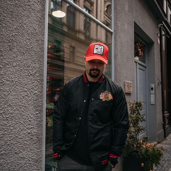 Jacke '47 Brand NHL Chicago Blackhawks Core Poly Fill '47 Drift Track Jacket Jet Black