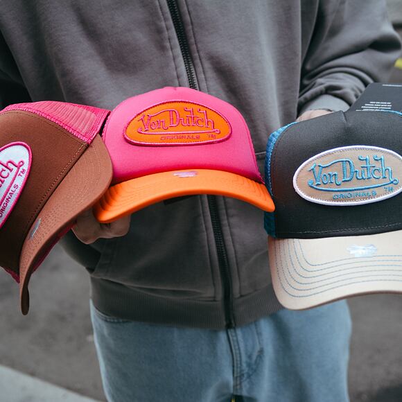 Kappe Von Dutch Trucker Boston - Cotton Twill - Cream/Blue