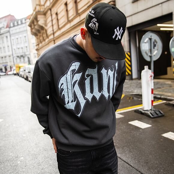 Pullover Karl Kani Kani Inside Out Crew dark grey/ light blue