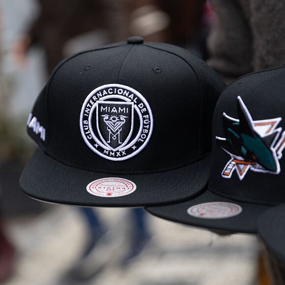 Kappe Mitchell & Ness - Evergreen Black White Snapback - Inter Miami Cf - Black