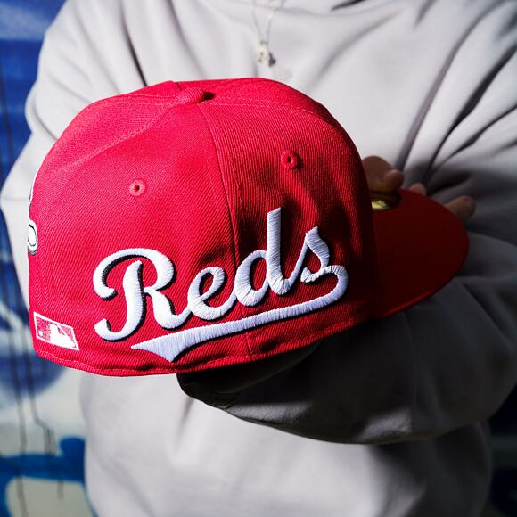 Kappe New Era - MLB Image Drop - All Over Print 59FIFTY - Cincinnati Reds - Scarlet