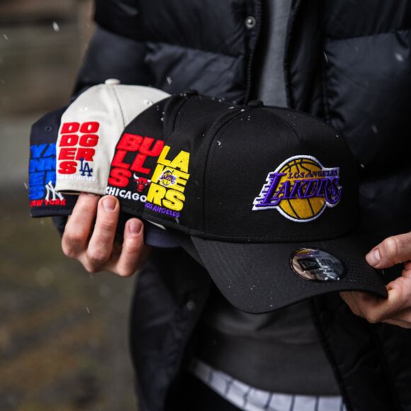 Kappe New Era - NBA Side Patch 9FORTY A-Frame - LA Lakers - Black