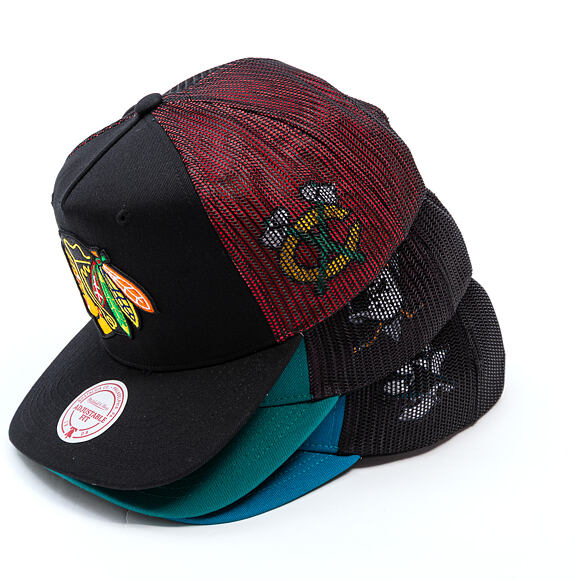 Kappe Mitchell & Ness - NHL Tremor Trucker - Chicago Blackhawks - Black