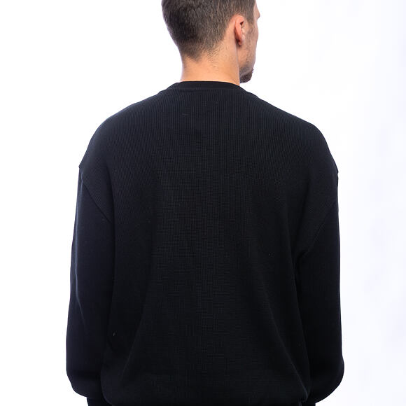 Pullover New Era - Branded Waffle Oversized Crewneck - Black