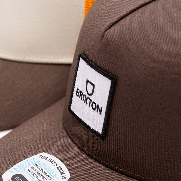 Kappe Brixton - Alpha Block Np C Mp Trucker Hat - Brown/Brown
