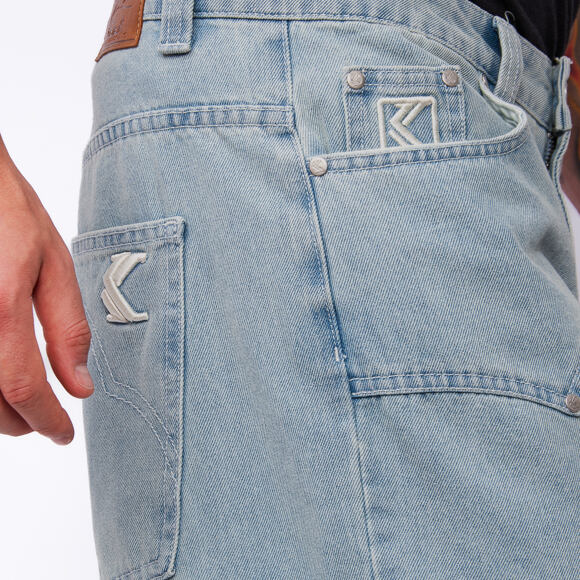 Hose Karl Kani - Og K Washed Western Relaxed Baggy Jeans - Blue