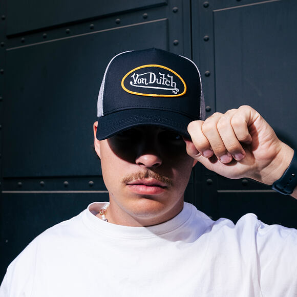 Kappe Von Dutch - Trucker - Classic Logo Black/Grey