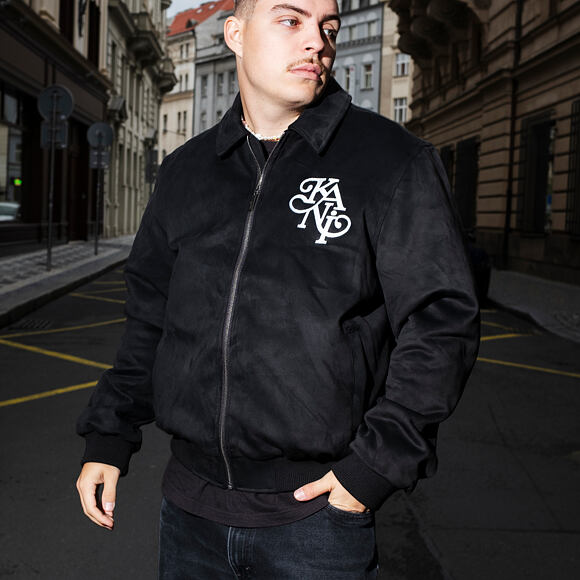 Jacke Karl Kani - Legacy Faux Suede Bowling Jacke - Black