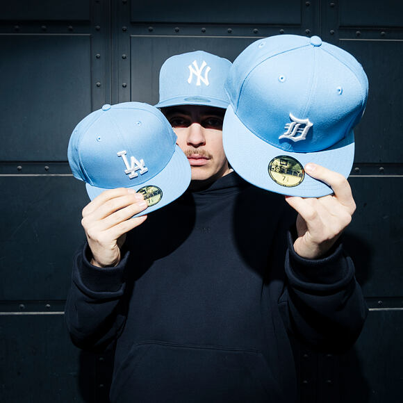 Kappe New Era - MLB Seasonal 59FIFTY - Detroit Tigers - Sky Blue / Pink UV