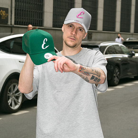 Kappe New Era - Core Logo 9FORTY A-Frame Trucker - Prague Eagles - Grey