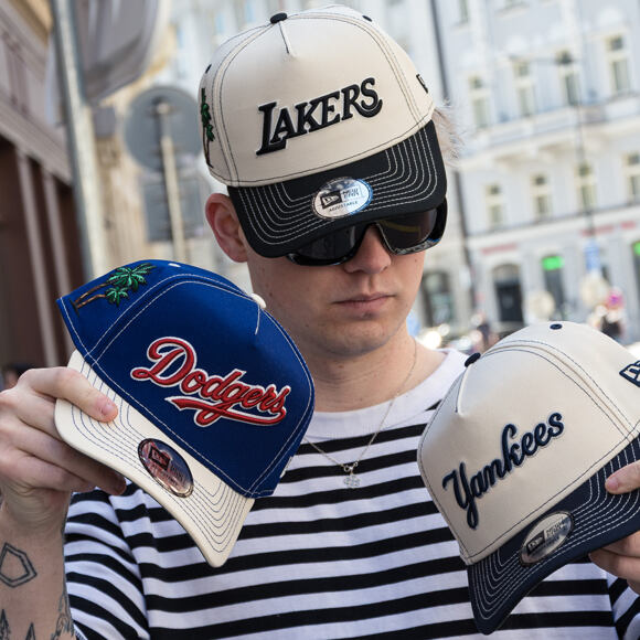 Kappe New Era - MLB City Icon 9FORTY A-Frame - NY Yankees - Cream / Navy
