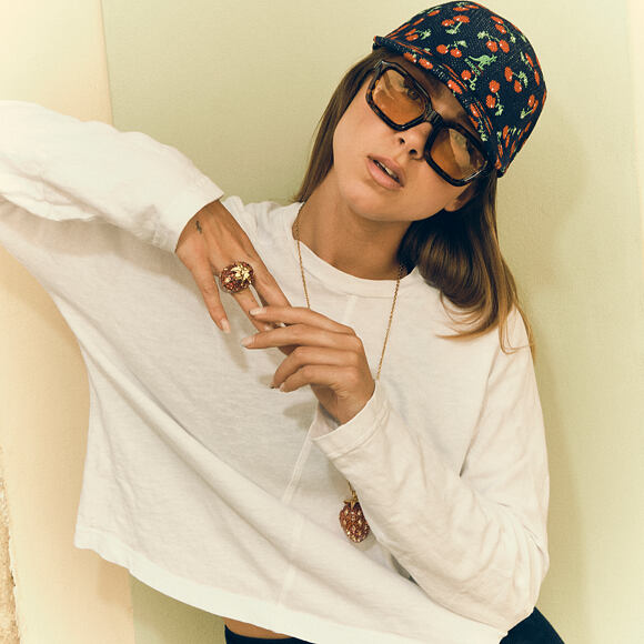 Kappe Kangol - Tropic Cherry Spacecap - Navy