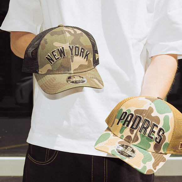 Kappe New Era - MLB Wordmark Camo 9FORTY M-CROWN - NY Yankees - Woodland Camo