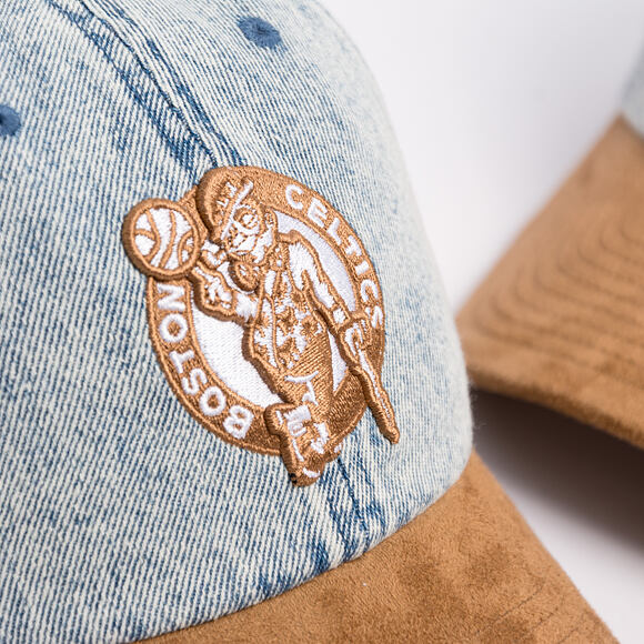 Kappe Mitchell & Ness - Den Suede Strapback - NBA - Boston Celtics - Blue