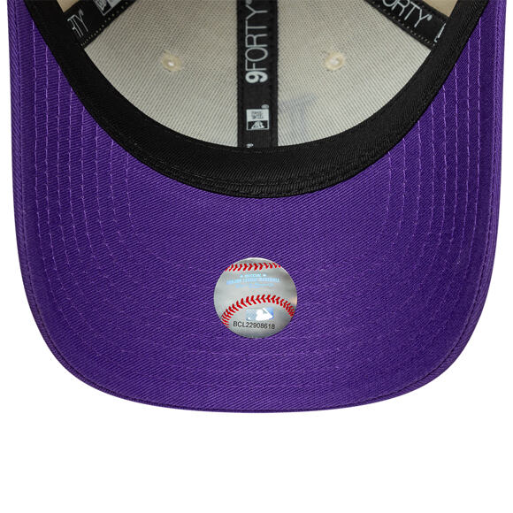 Kinder Kappe New Era - MLB League Essential 9FORTY - LA Dodgers - Cream / Purple