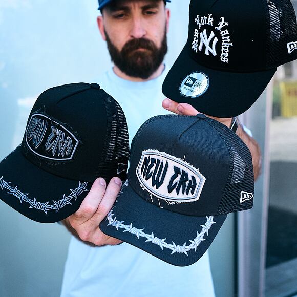 Kappe New Era - MLB Wordmark 9FORTY A-Frame Trucker - LA Dodgers - Royal