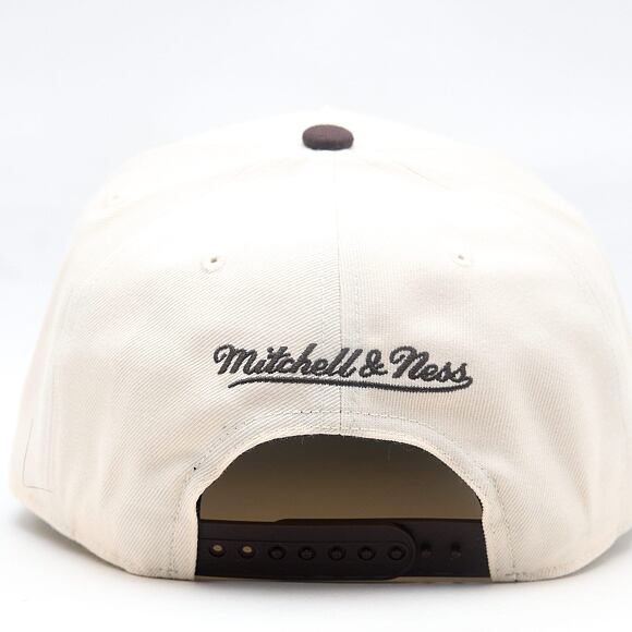 Kappe Mitchell & Ness - NBA Brown And Cream Pro Snapback - New York Knicks - Cream