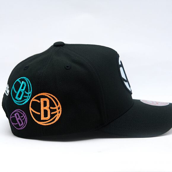 Kappe Mitchell & Ness - NBA 404 Club Neon Pro Snapback - Brooklyn Nets - Black