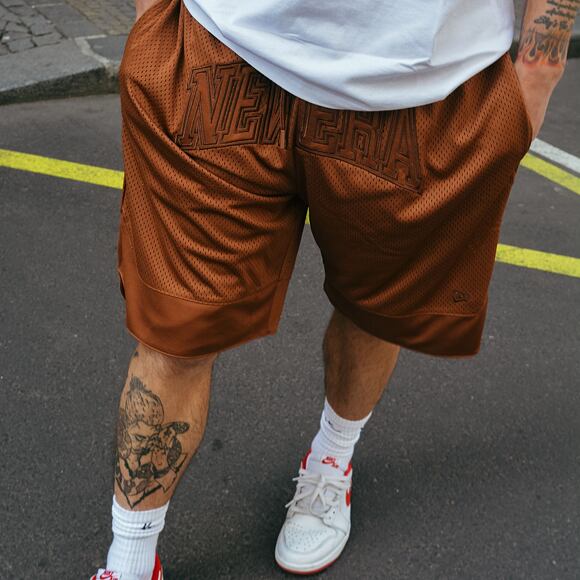 Shorts New Era Arch Logo Mesh Shorts - Caramel Brown