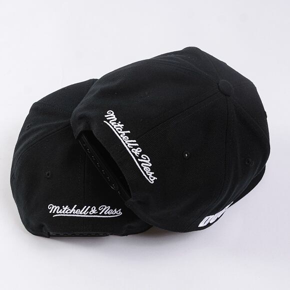 Kappe Mitchell & Ness - Evergreen Black White Snapback Vntg - Anaheim Ducks - Black