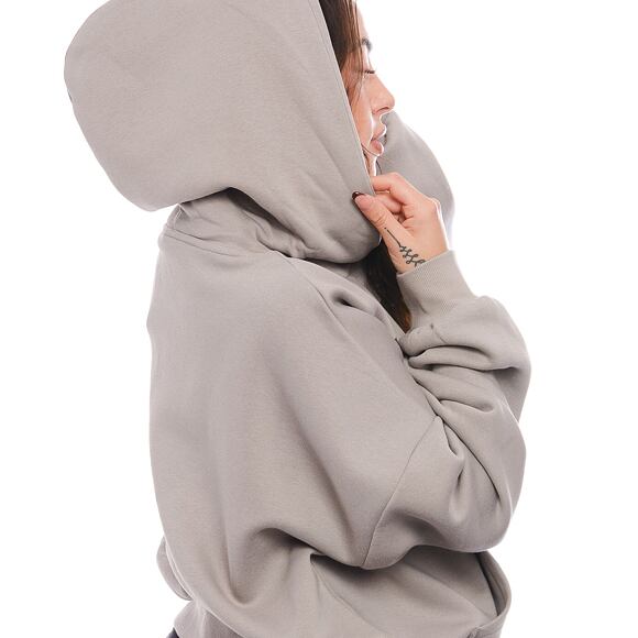 Damen Pullover Karl Kani Woven Signature Glitter OS Hoodie light grey