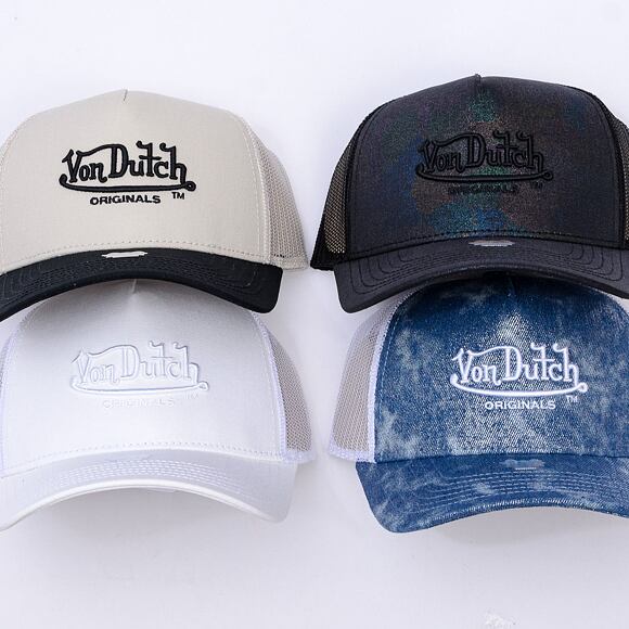 Kappe Von Dutch - Trucker Newark - Caps - Cot Twill Denim - Black
