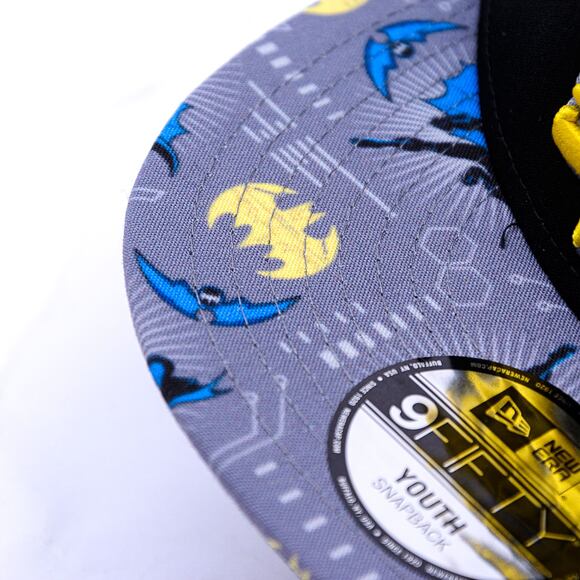 Kinder Kappe New Era - Warner Bros Batman 9FIFTY - Black / Yellow