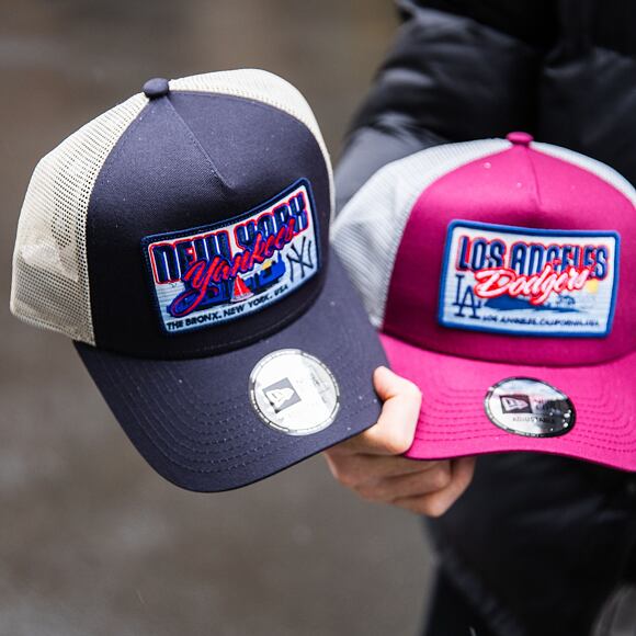 Kappe New Era - MLB City Patch 9FORTY Trucker - LA Dodgers - Burgundy