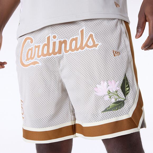 Shorts New Era - MLB Floral Mesh - St. Louis Cardinals - Off White