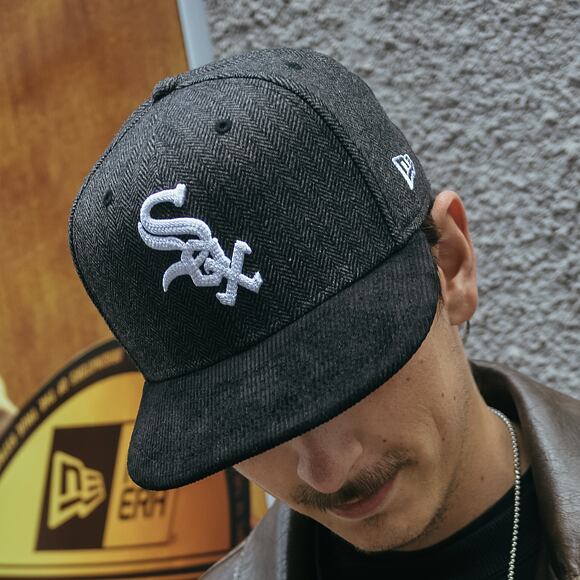 Kappe New Era - MLB Cord 59FIFTY - Chicago White Sox - Black / White