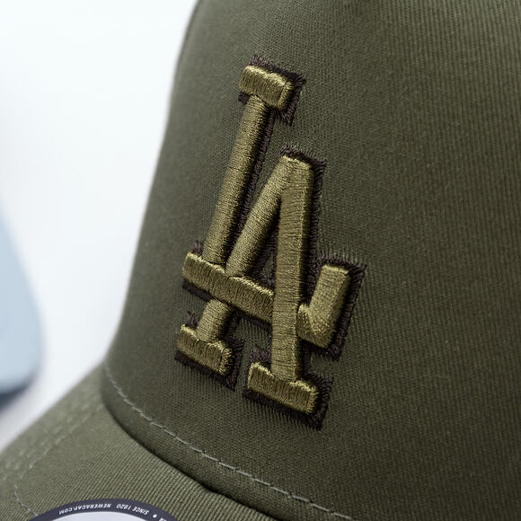 Kappe New Era - MLB Tonal Outline 9FORTY A-Frame - LA Dodgers - New Olive