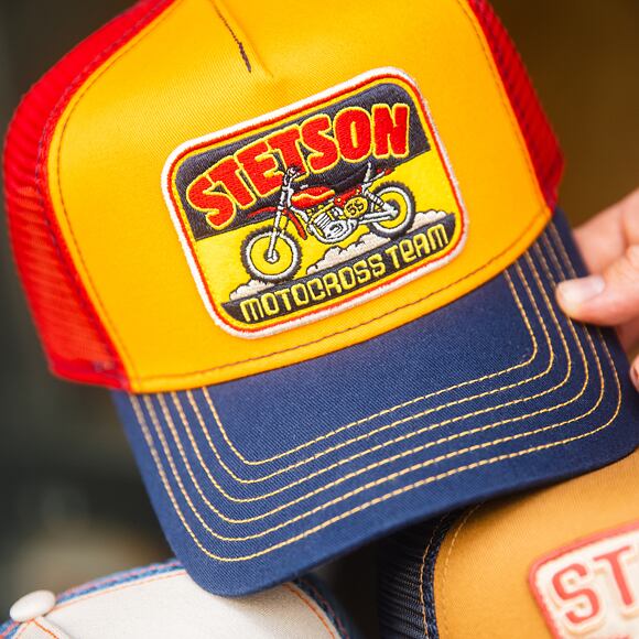 Kappe Stetson - Trucker Cap Motocross Team - Navy/Orange