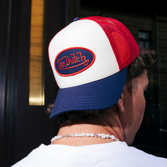 Kappe Von Dutch - Trucker - Classic Logo - Beige/Navy/Red