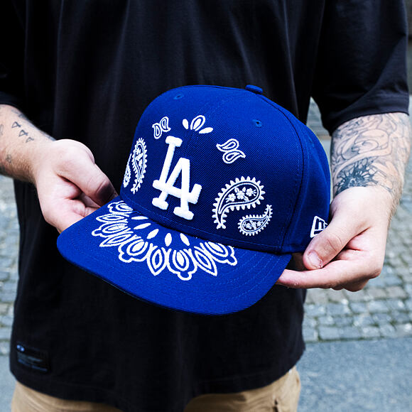 Kappe New Era - MLB Paisley Bandana 59FIFTY - LA Dodgers - Dark Royal