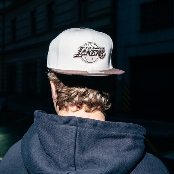 Kappe Mitchell & Ness - NBA Fashion Basic 2T Snapback - Los Angeles Lakers - Cream
