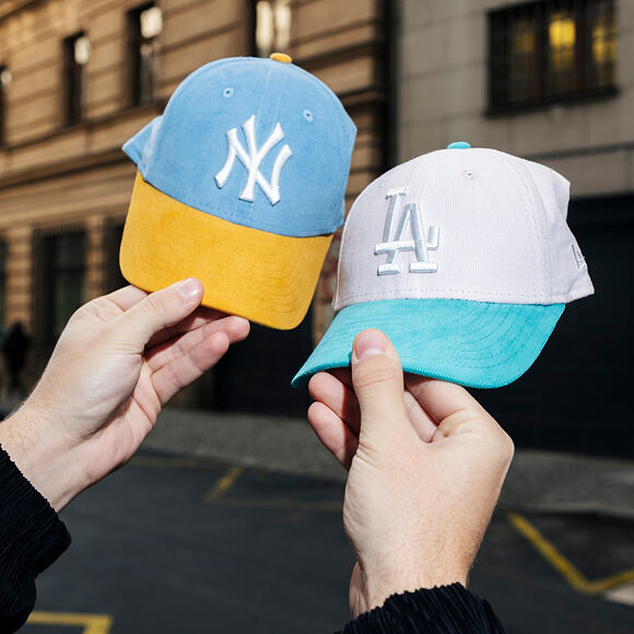 Kinder Kappe New Era - MLB Kids Cord 9FORTY - NY Yankees - Blue Foam / Yellow